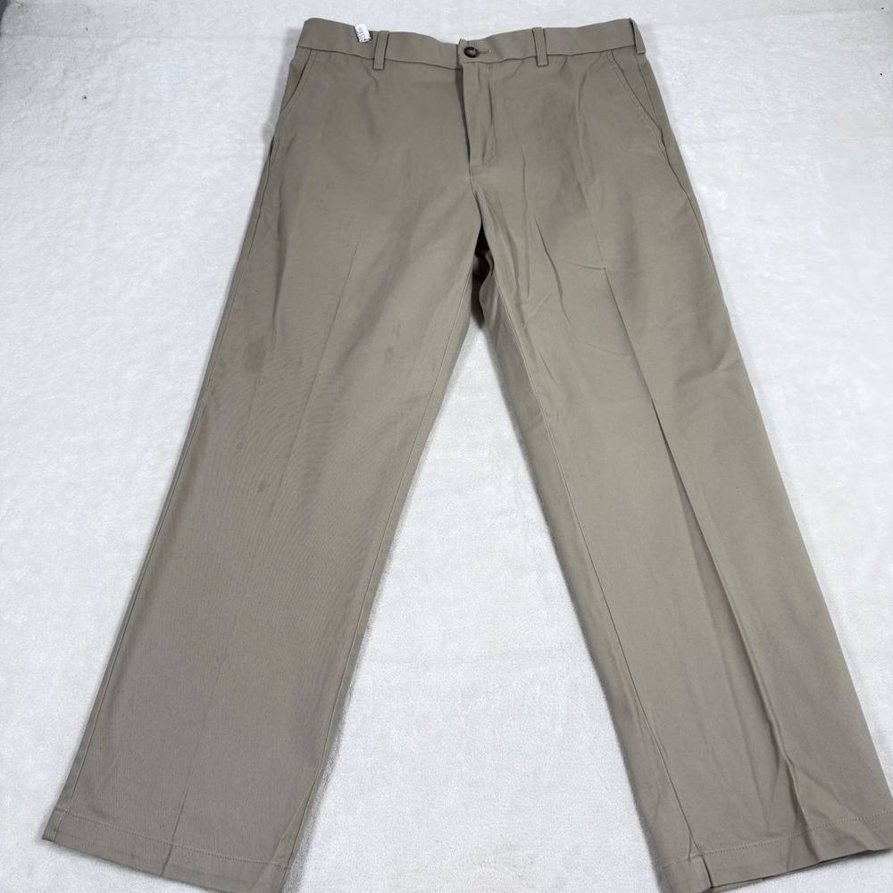 Croft & Barrow Khaki Classic Fit Flat Front Mens Dress Pants 34x30